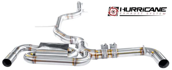 Hurricane Exhaust 3.5" ECE Klappenanlage für Golf 8 GTI 245PS FWD Hurricane Exhaust 3.5" ECE Klappenanlage für Golf 8 GTI 245PS FWD